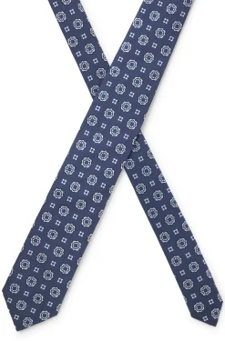 Jacquard-pattern tie in a silk blend