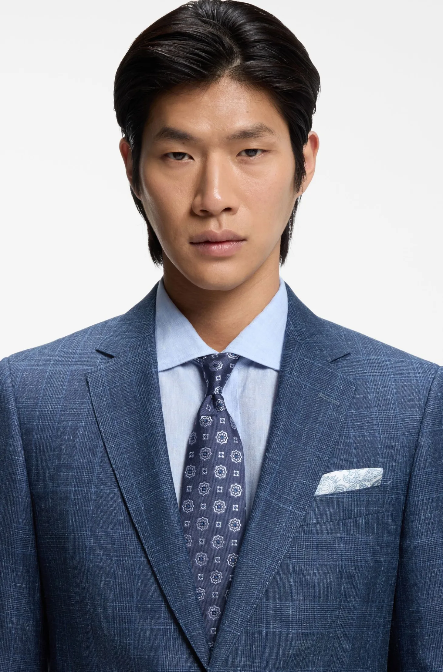 Jacquard-pattern tie in a silk blend