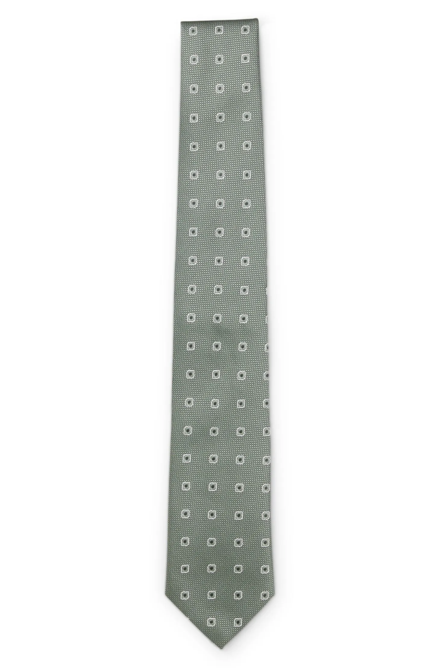 Jacquard-pattern tie in a silk blend