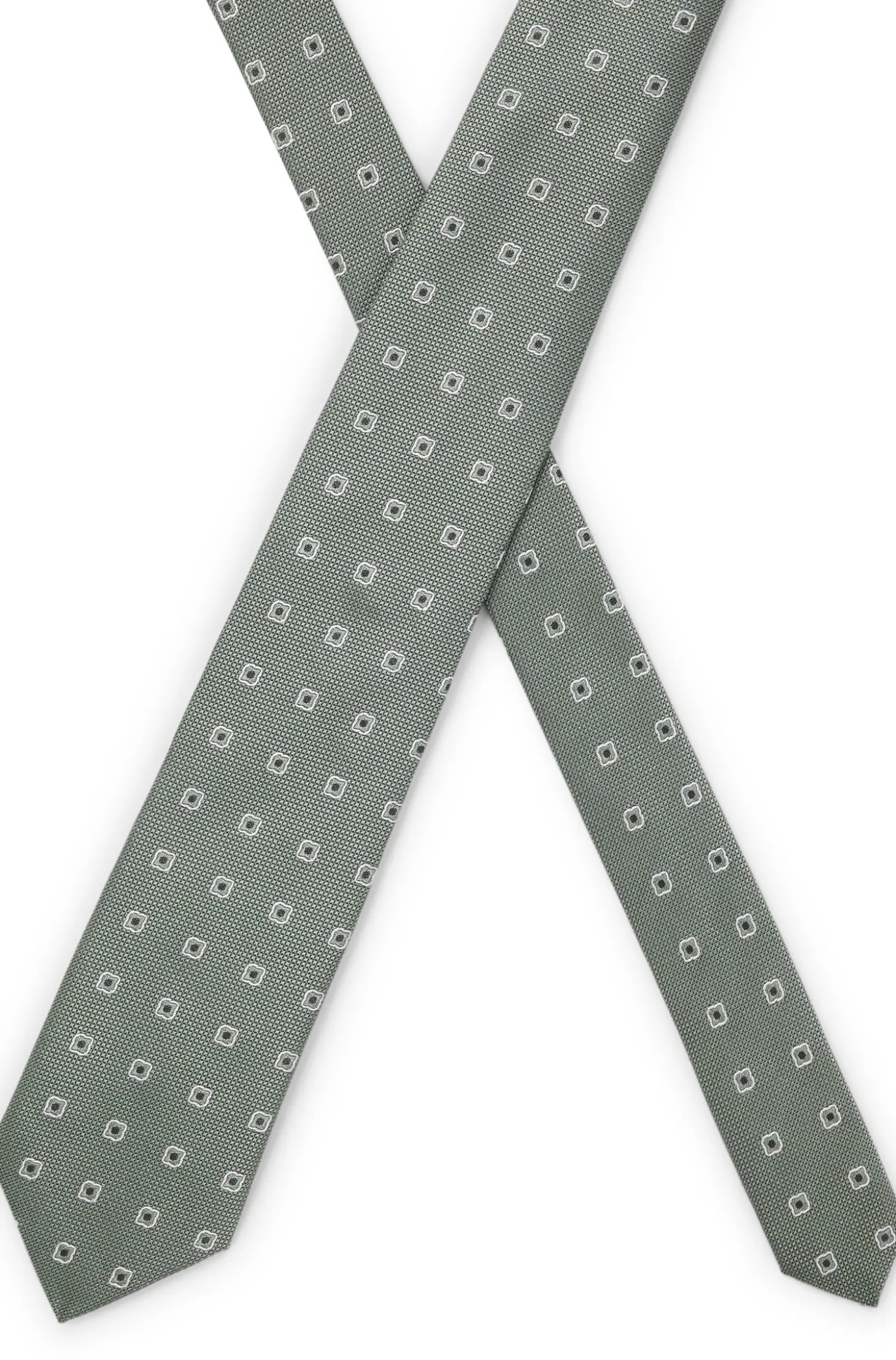 Jacquard-pattern tie in a silk blend