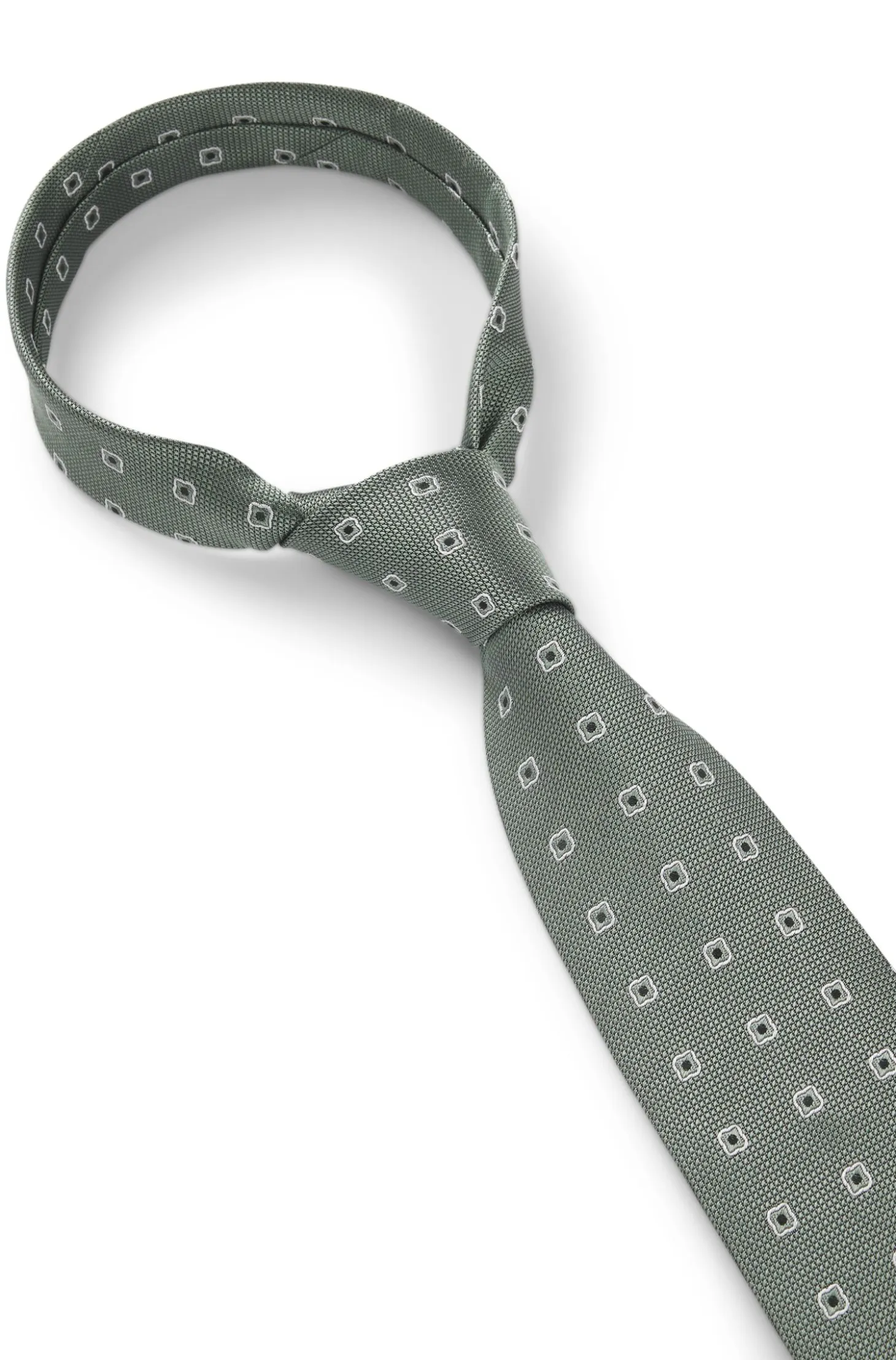 Jacquard-pattern tie in a silk blend