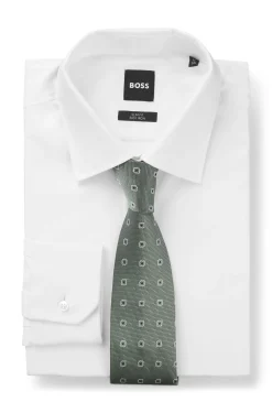 Jacquard-pattern tie in a silk blend
