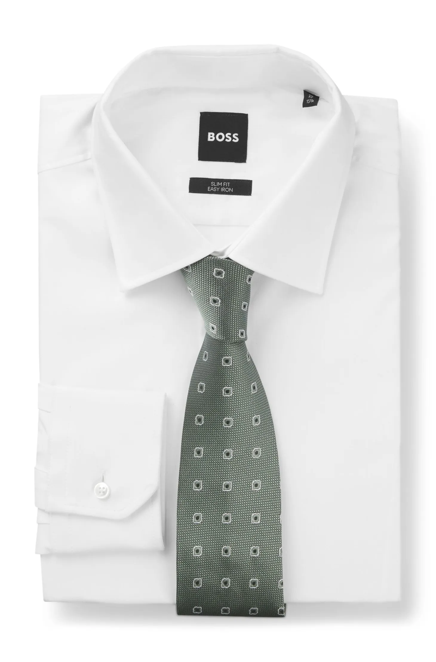Jacquard-pattern tie in a silk blend
