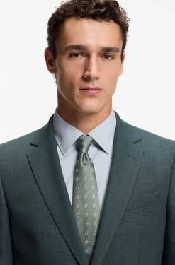 Jacquard-pattern tie in a silk blend