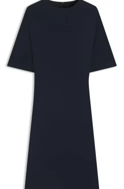 Jersey dress with rear drape detail