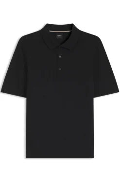 Knit polo in virgin wool