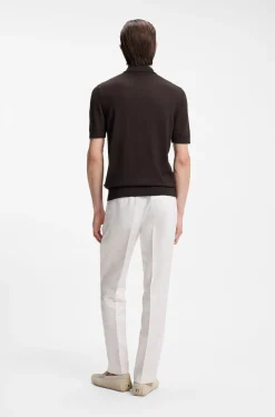 Knit polo in virgin wool