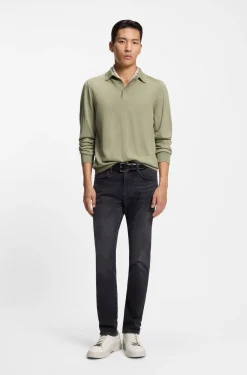 Knit polo in wool, silk and cashmere