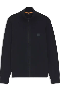 Knitted jacket in cotton and cashmere