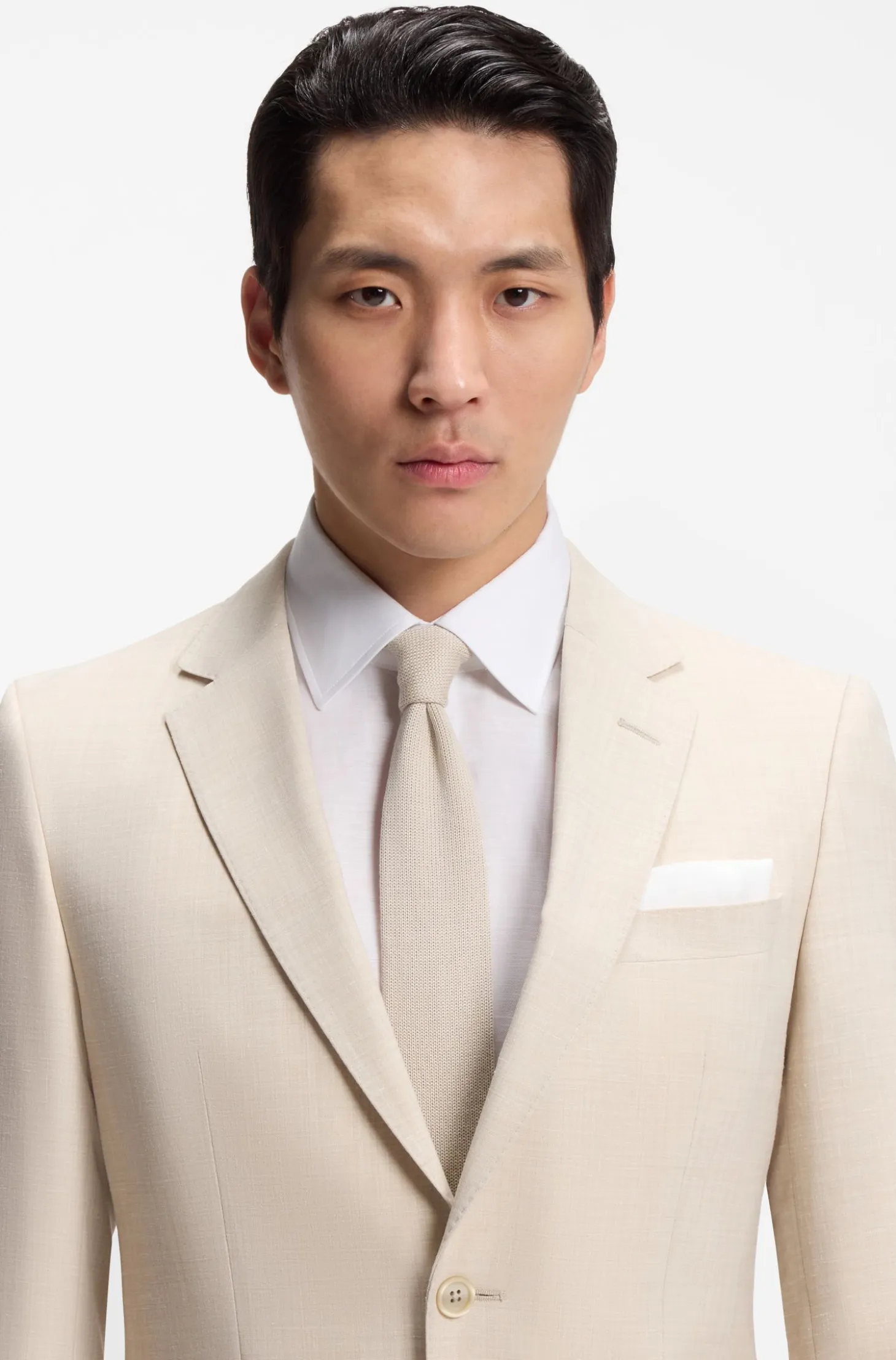 Knitted-jacquard tie in cotton