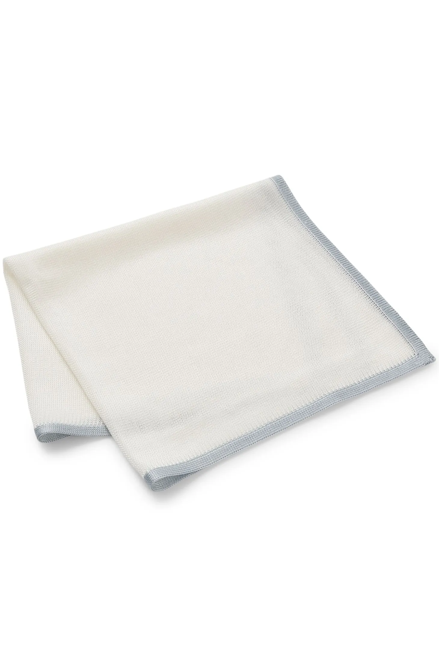 Knitted pocket square in Italian-made silk