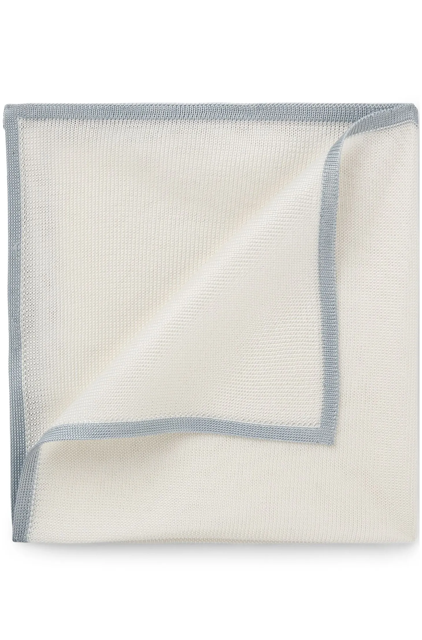 Knitted pocket square in Italian-made silk