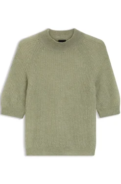 Knitted sweater in a ribbed alpaca blend