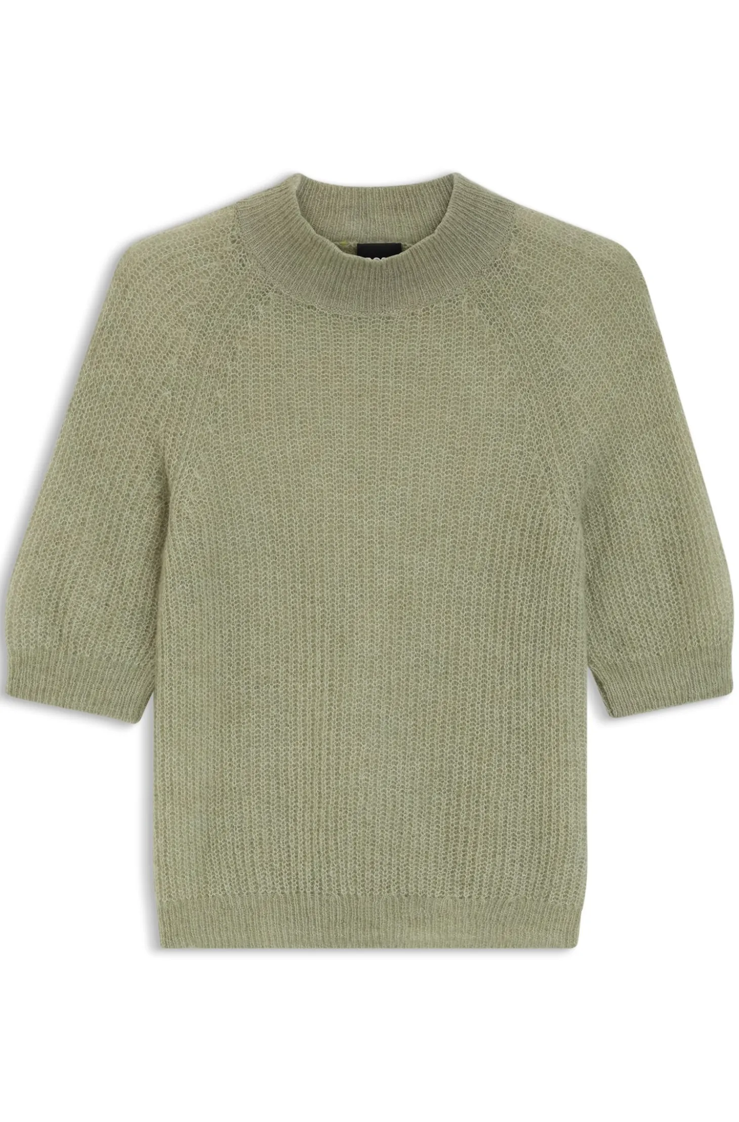 Knitted sweater in a ribbed alpaca blend