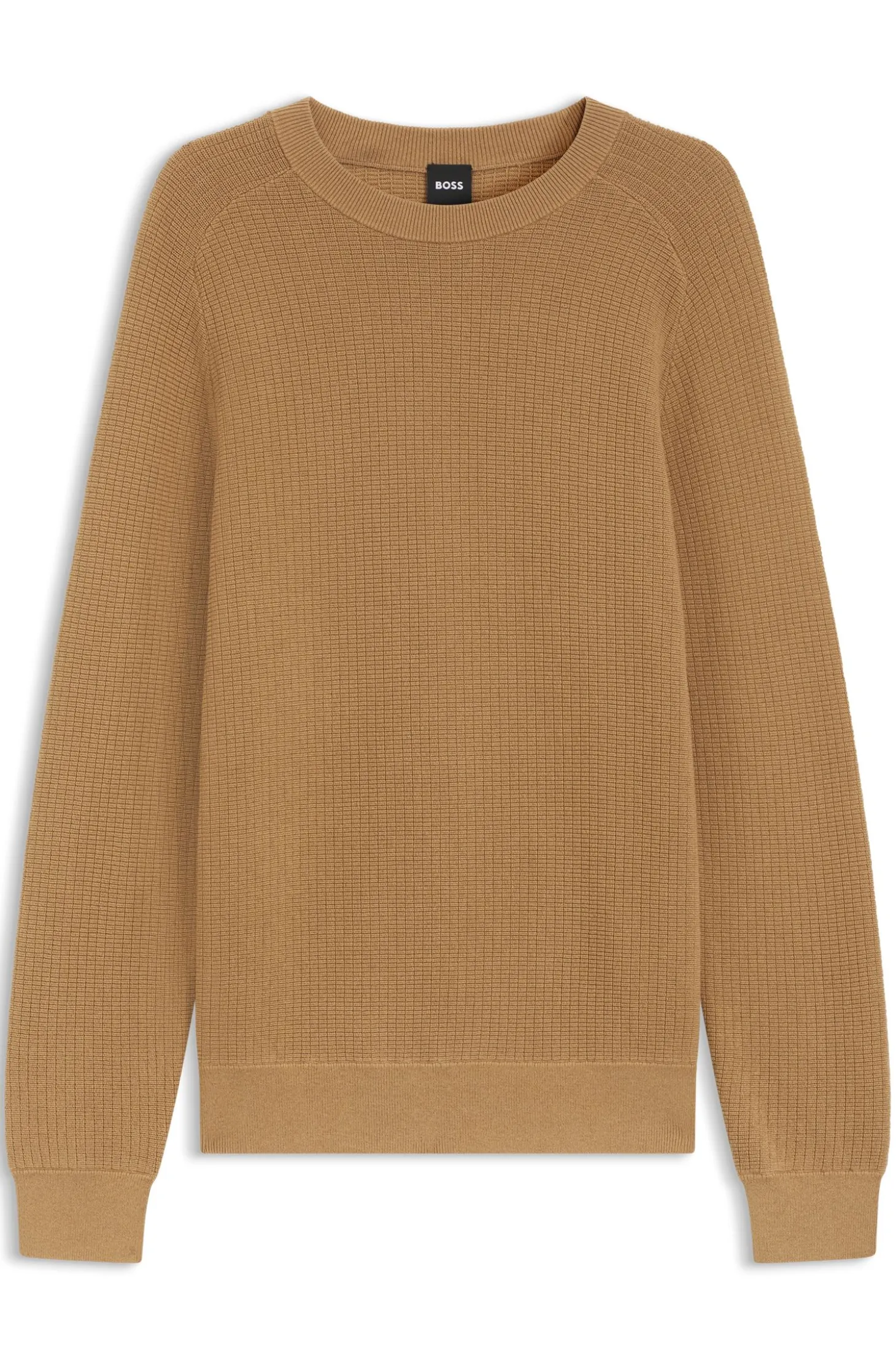 Knitted sweater in cotton and virgin wool