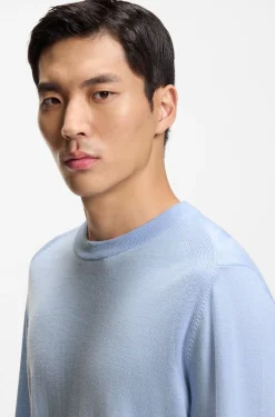 Knitted sweater in wool, silk and cashmere