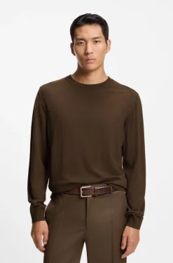 Knitted sweater in wool, silk and cashmere