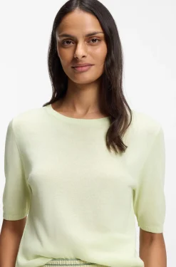 Knitted sweater with embroidered logo