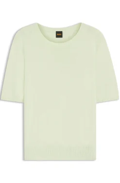 Knitted sweater with embroidered logo
