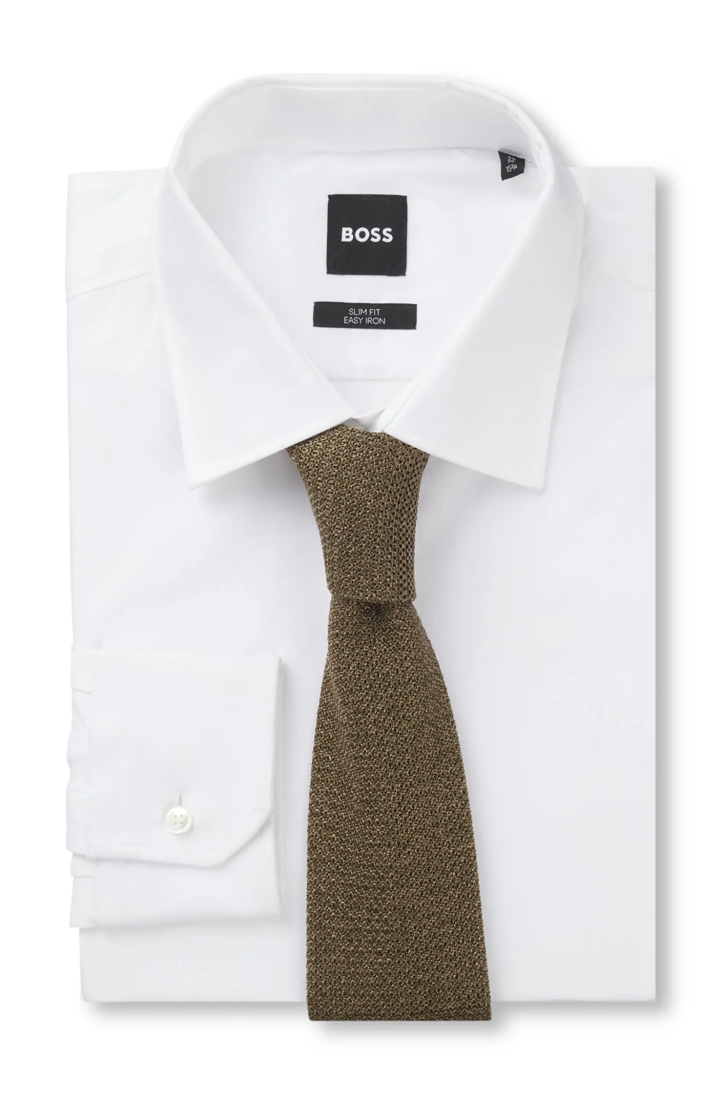 Knitted tie in silk