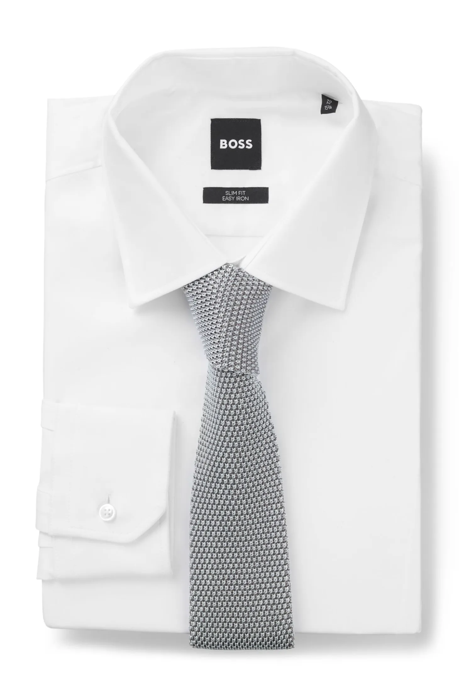Knitted tie in silk