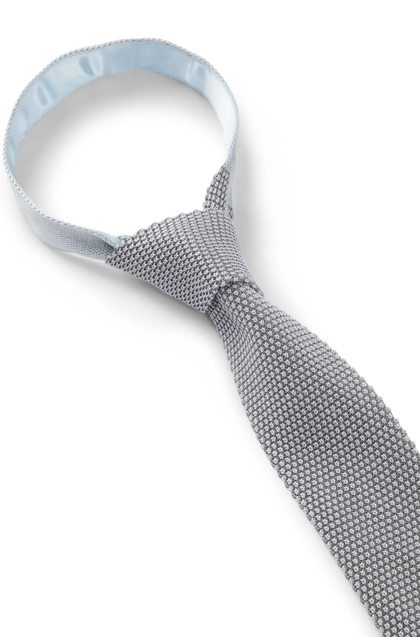 Knitted tie in silk