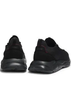 Knitted trainers with logo-embossed EVA sole