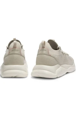 Knitted trainers with logo-embossed EVA sole