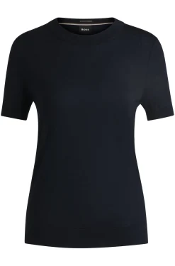 Knit t-shirt in merino wool