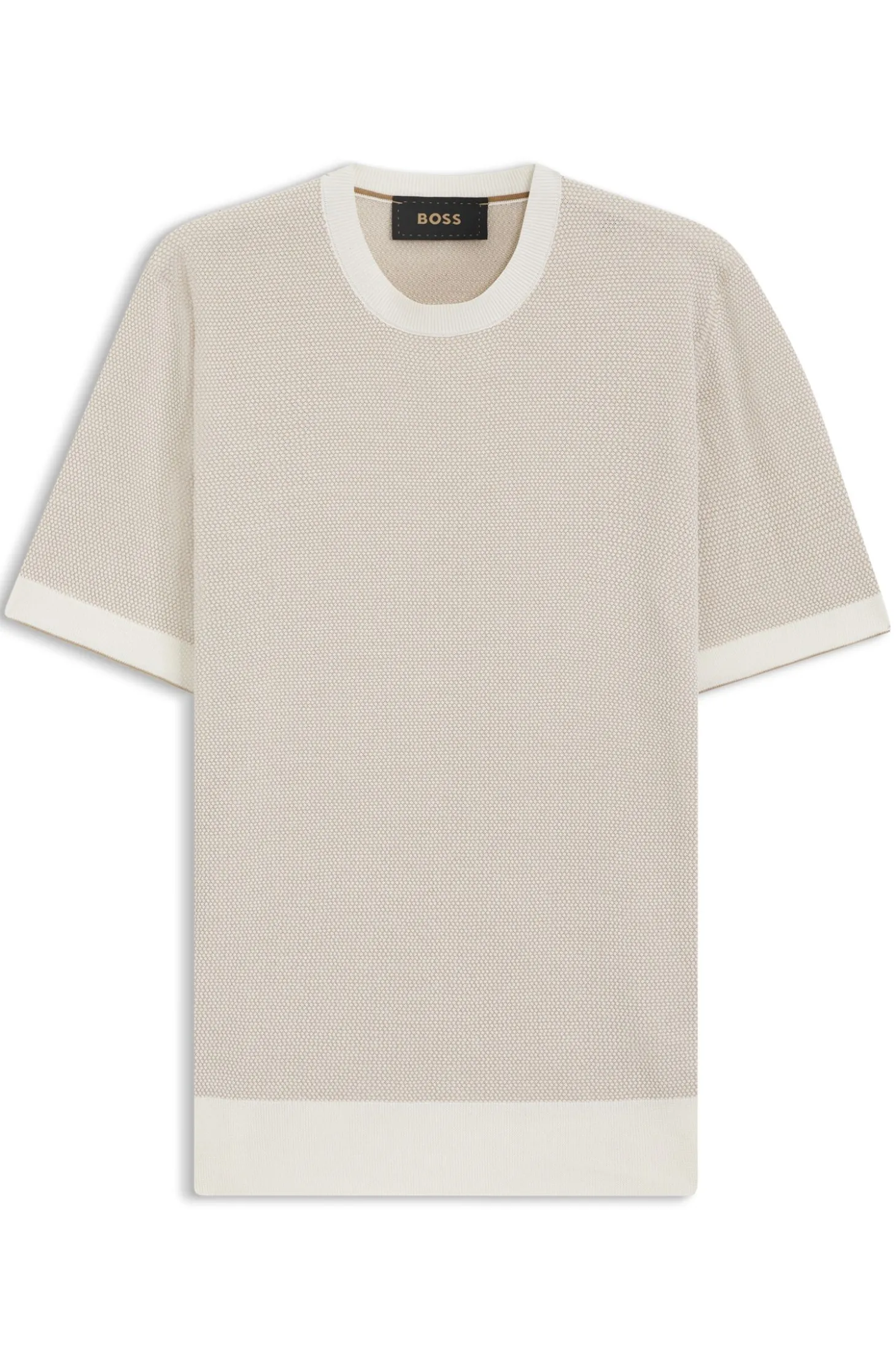 Knit T-shirt in silk and cotton