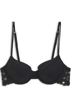 Lace underwire bra with double straps