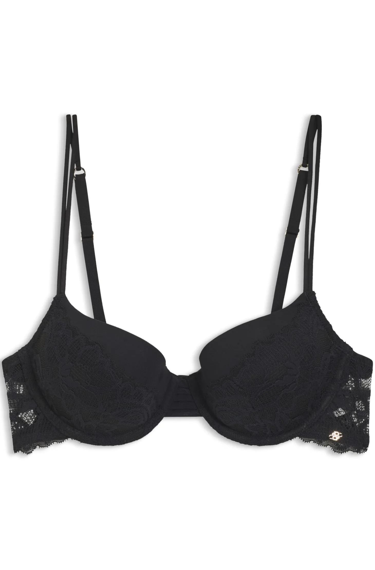 Lace underwire bra with double straps