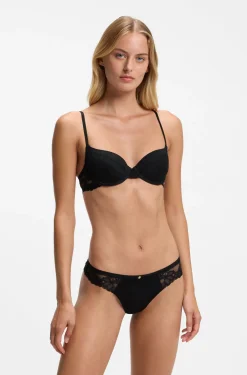 Lace underwire bra with double straps