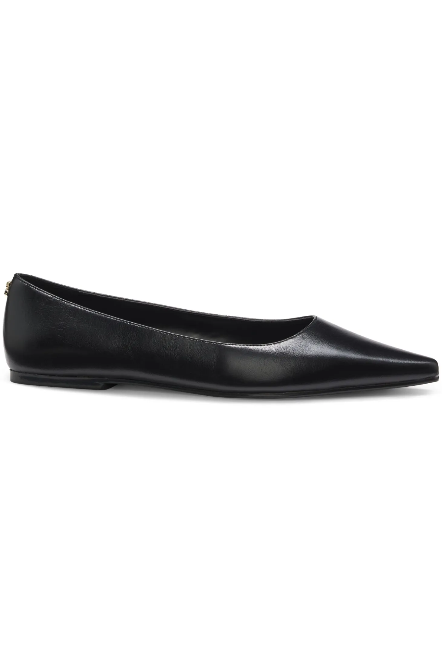 Leather ballerina pumps with pointed toe