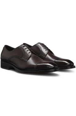 Leather Derby shoes with brogue details