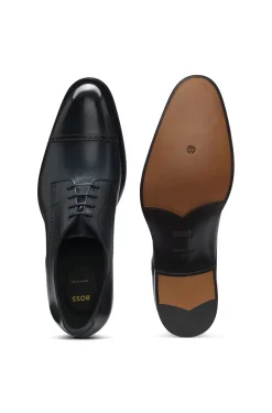 Leather Derby shoes with brogue details