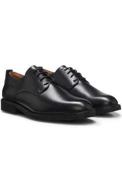 Leather Derby shoes with brogue details