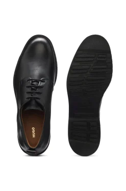 Leather Derby shoes with brogue details