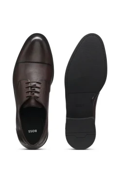 Leather Derby shoes with cap toe