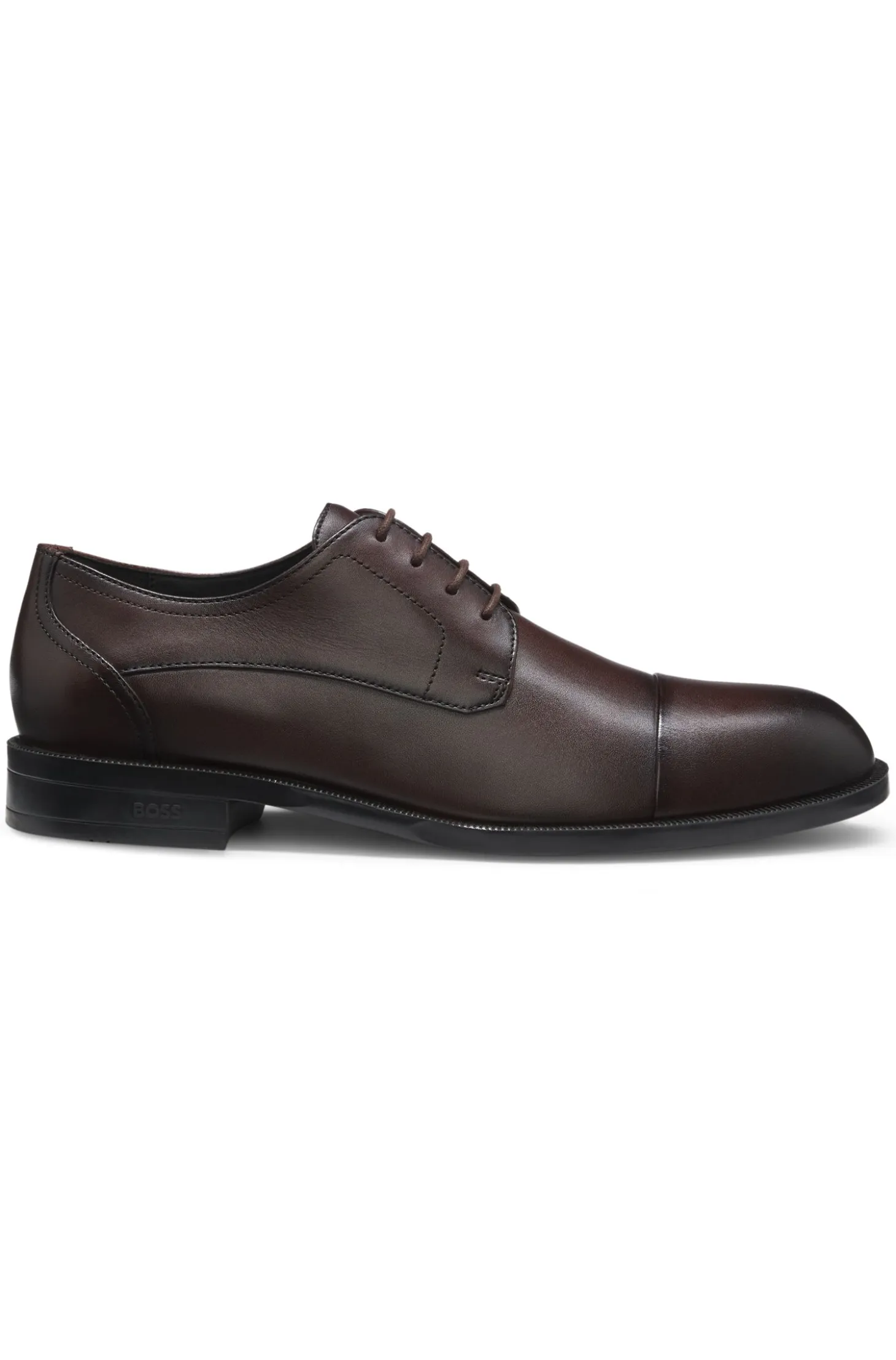 Leather Derby shoes with cap toe