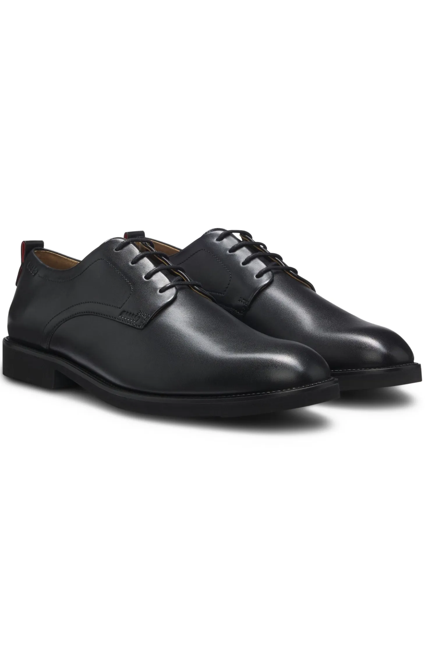 Leather Derby shoes with embossed logo