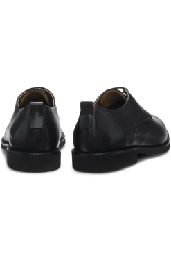 Leather Derby shoes with embossed logo