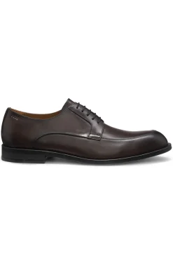 Leather Derby shoes with embossed logo