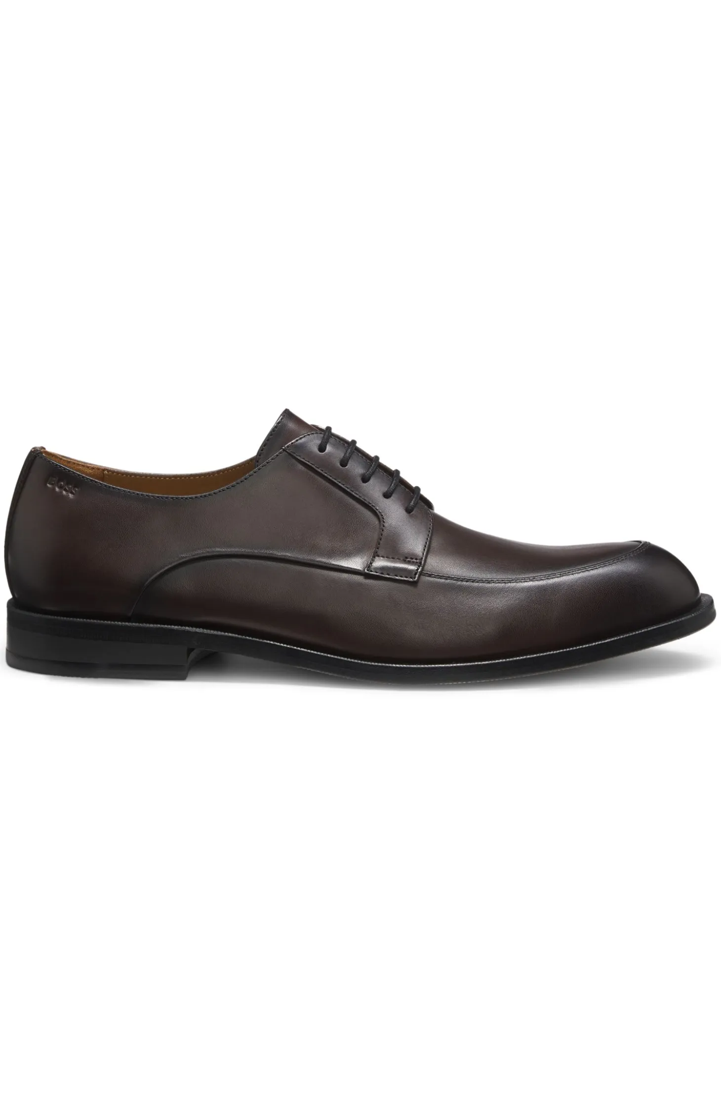 Leather Derby shoes with embossed logo