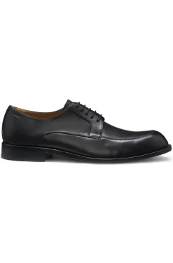Leather Derby shoes with embossed logo