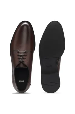 Leather Derby shoes with stitching details