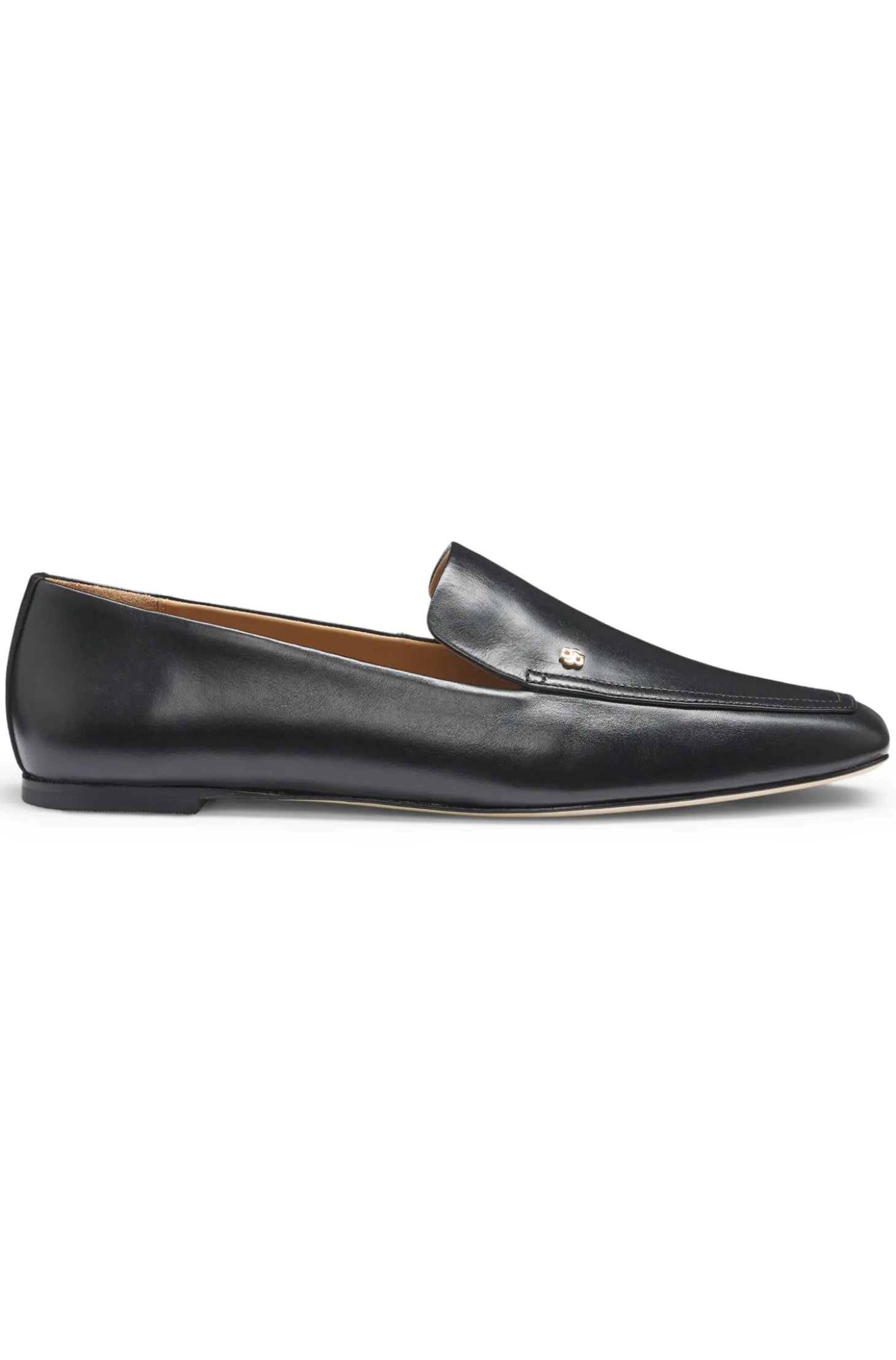 Leather loafers with Double B monogram trim