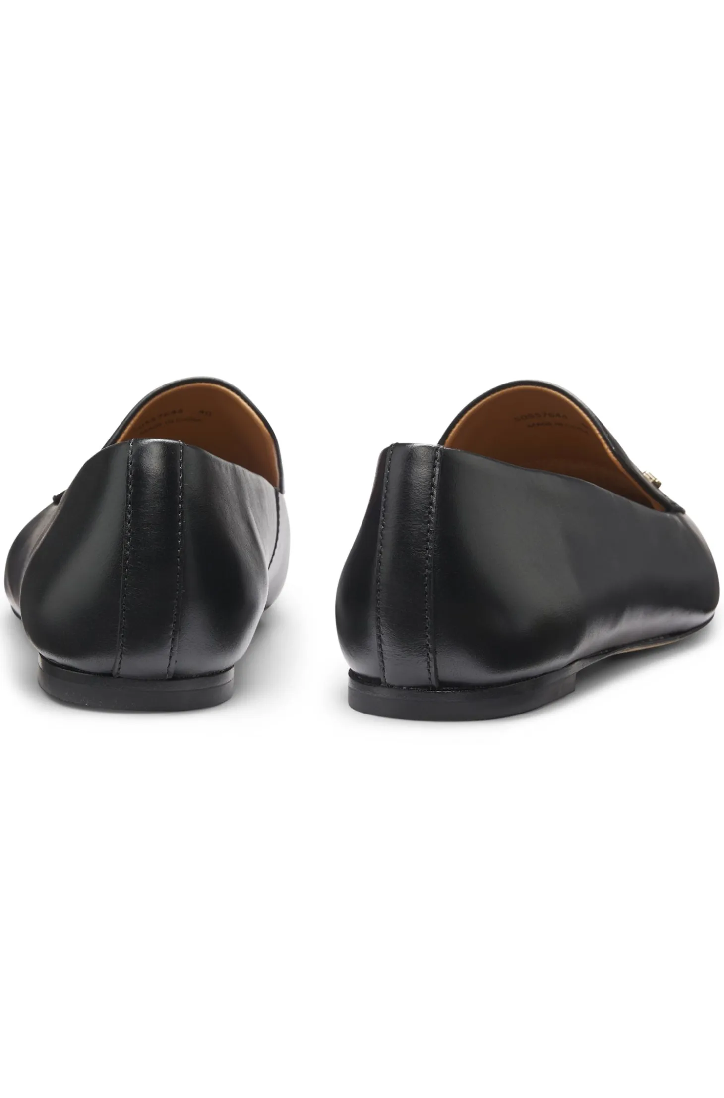Leather loafers with Double B monogram trim