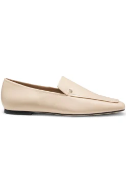 Leather loafers with Double B monogram trim