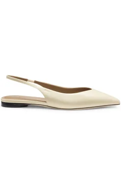 Leather pumps with slingback strap